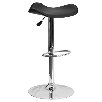 Flash Furniture Contemporary Vinyl Adjustable Height Barstool With Wavy Seat And Chrome Base 15 Flash Furniture Contemporary Vinyl Adjustable Height Barstool With Wavy Seat And Chrome Base - Image 15