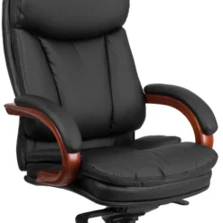 Flash Furniture High Back Black LeatherSoft Executive Ergonomic Office Chair With Synchro-Tilt Mechanism, Mahogany Wood Base And Arms -Flash Furniture Sales Store GUEST 4ed9389b f5ad 4314 88cd e33747e05254