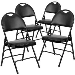Flash Furniture 4 Pack HERCULES Series Extra Large Ultra-Premium Triple Braced Metal Folding Chair With Easy-Carry Handle -Flash Furniture Sales Store GUEST 4fc508e7 bed5 4646 8348 f2040c6eb021