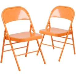 Flash Furniture 2 Pack HERCULES COLORBURST Series Triple Braced & Double Hinged Metal Folding Chair -Flash Furniture Sales Store GUEST 4fe34bfa 85a0 4829 8e1e f2d9c5cb5ced