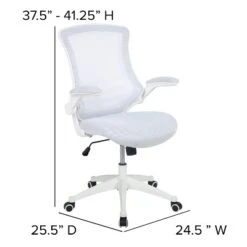 Flash Furniture Mid-Back White Mesh Swivel Ergonomic Task Office Chair With White Frame And Flip-Up Arms 15 Flash Furniture Mid-Back White Mesh Swivel Ergonomic Task Office Chair With White Frame And Flip-Up Arms -Flash Furniture Sales Store GUEST 50c8f08f 49b7 4d9f 8607 cbf90be66fff