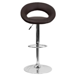 Flash Furniture Contemporary Vinyl Rounded Orbit-Style Back Adjustable Height Barstool With Chrome Base -Flash Furniture Sales Store GUEST 515c3458 4eca 4a72 aabf 3a9289a2677d