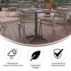 Flash Furniture Mellie 27.5'' Square Aluminum Indoor-Outdoor Table With Base -Flash Furniture Sales Store GUEST 51fa6eee e6e6 40c9 a7c7 8f8630564c56