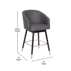 Flash Furniture Margo Commercial Grade Mid-Back Modern Barstool With Beechwood Legs And Curved Back - Set Of 2 -Flash Furniture Sales Store GUEST 5240ec39 9d88 40b0 8466 d6ac35f84f86