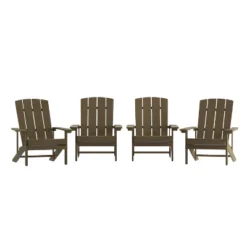 Flash Furniture Set Of 4 Charlestown All-Weather Poly Resin Wood Adirondack Chairs -Flash Furniture Sales Store GUEST 52f577a4 8c5b 48aa a40a a758f6c2e49f