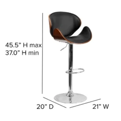 Flash Furniture Bentwood Adjustable Height Barstool With Curved Vinyl Seat And Back -Flash Furniture Sales Store GUEST 536896f7 0ee7 4600 8de1 ab8c341cb055