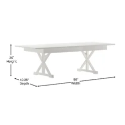 Flash Furniture HERCULES 8' X 40" Rectangular Solid Pine Folding Farm Table With X Legs 21 Flash Furniture HERCULES 8' X 40" Rectangular Solid Pine Folding Farm Table With X Legs -Flash Furniture Sales Store GUEST 53e41c22 9fdf 4893 afe4 7c577d1fdfe9