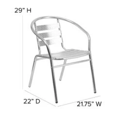 Flash Furniture Commercial Aluminum Indoor-Outdoor Restaurant Stack Chair With Triple Slat Back And Arms -Flash Furniture Sales Store GUEST 5547c107 d9a4 445c 918d 7bcce3504d56