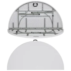 Flash Furniture 6-Foot Round Bi-Fold Granite White Plastic Banquet And Event Folding Table With Carrying Handle -Flash Furniture Sales Store GUEST 57be9e8f acff 4b33 b73c 46c0725c12fe