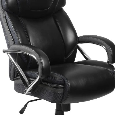 Flash Furniture HERCULES Series Big & Tall 500 Lb. Rated LeatherSoft Executive Swivel Ergonomic Office Chair With Extra Wide Seat 5 Flash Furniture HERCULES Series Big & Tall 500 Lb. Rated LeatherSoft Executive Swivel Ergonomic Office Chair With Extra Wide Seat - Image 5