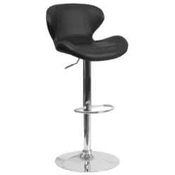 Flash Furniture Contemporary Adjustable Height Barstool With Curved Back And Chrome Base -Flash Furniture Sales Store GUEST 58408315 4503 4405 a968 0b382fe501b8