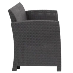 Flash Furniture Faux Rattan Loveseat With All-Weather Cushions -Flash Furniture Sales Store GUEST 58a59192 1e94 4a37 b283 adafdb1f99fc