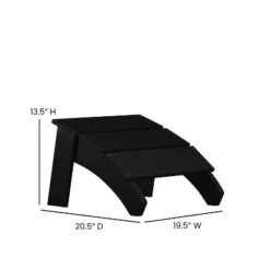 Flash Furniture Sawyer Modern All-Weather Poly Resin Wood Adirondack Ottoman Foot Rest -Flash Furniture Sales Store GUEST 59785952 5e5d 48c7 9477 96f326d04554