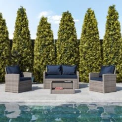 Flash Furniture Aransas Series 4 Piece Patio Set With Back Pillows And Seat Cushions -Flash Furniture Sales Store GUEST 599304da a3e5 42e1 bed4 ed88ad78104a