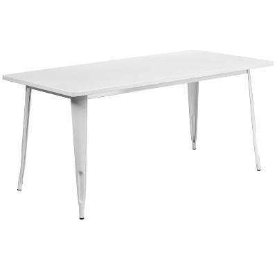Flash Furniture Commercial Grade 31.5" X 63" Rectangular Metal Indoor-Outdoor Table 5 Flash Furniture Commercial Grade 31.5" X 63" Rectangular Metal Indoor-Outdoor Table - Image 5