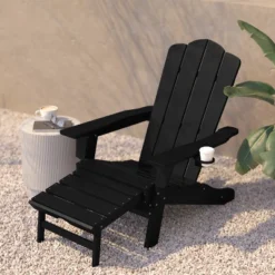 Flash Furniture Halifax HDPE Adirondack Chair With Cup Holder And Pull Out Ottoman, All-Weather HDPE Indoor/Outdoor Lounge Chair -Flash Furniture Sales Store GUEST 5a72d7bb 392b 405c a622 5be20ad8b0a3