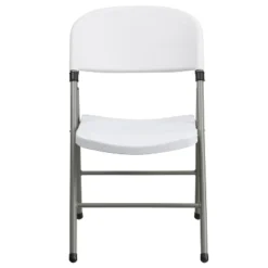 Flash Furniture HERCULES Series White Plastic Folding Chairs | Set Of 2 Lightweight Folding Chairs With Gray Frame -Flash Furniture Sales Store GUEST 5aff1e4f 53ea 49be a4f2 c6be125b18f5