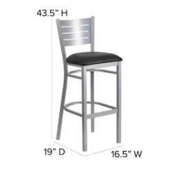 Flash Furniture Silver Slat Back Metal Restaurant Barstool -Flash Furniture Sales Store GUEST 5bcf58c7 9a55 4144 bef8 7b8aacce243f