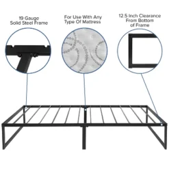 Flash Furniture 14 Inch Metal Platform Bed Frame With 12 Inch Pocket Spring Mattress In A Box And 2 Inch Cool Gel Memory Foam Topper -Flash Furniture Sales Store GUEST 5bf376f5 922a 4c85 a319 8b99899879f0