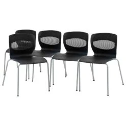 Flash Furniture HERCULES Series Set Of 5 Commercial Grade 770 Lb. Capacity Ergonomic Stack Chair With Lumbar Support And Steel Frame -Flash Furniture Sales Store GUEST 5c14e499 7301 4273 8da1 9e7f18d59a15
