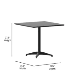 Flash Furniture Mellie 31.5'' Square Aluminum Indoor-Outdoor Table With Base -Flash Furniture Sales Store GUEST 5e38d18f 746d 4ee5 aa63 96ff50121cd8