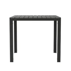 Flash Furniture Harris Commercial Grade Indoor/Outdoor Black Square Steel Patio Dining Table For 4 With Black Poly Resin Slatted Top -Flash Furniture Sales Store GUEST 5e806005 b381 4a3f b3ca c54ad26703a1