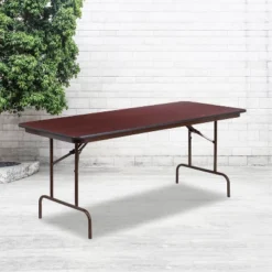 Flash Furniture 6-Foot High Pressure Mahogany Laminate Folding Banquet Table