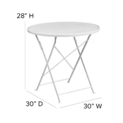 Flash Furniture Oia Commercial Grade 30" Round Indoor-Outdoor Steel Folding Patio Table -Flash Furniture Sales Store GUEST 5f80fd9b 0161 4e40 b350 b951cf4ef7c1