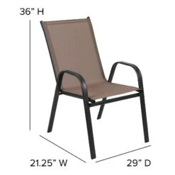 Flash Furniture 3 Piece Outdoor Patio Dining Set - Tempered Glass Patio Table, 2 Flex Comfort Stack Chairs -Flash Furniture Sales Store GUEST 6015da20 c22f 4938 b059 f26e43a8d4cd