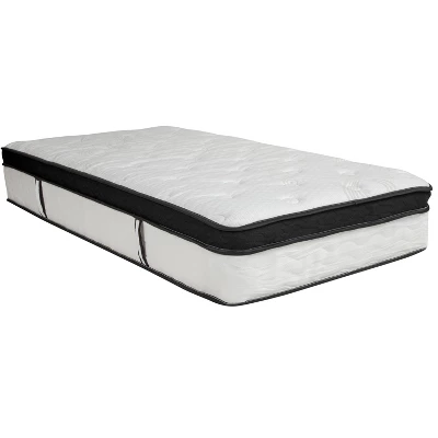 Flash Furniture 14 Inch Metal Platform Bed Frame With 12 Inch Memory Foam Pocket Spring Mattress In A Box (No Box Spring Required) 7 Flash Furniture 14 Inch Metal Platform Bed Frame With 12 Inch Memory Foam Pocket Spring Mattress In A Box (No Box Spring Required) - Image 7