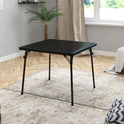 Flash Furniture Madelyn Black Folding Card Table - Lightweight Portable Folding Table With Collapsible Legs - Set Of 3 1 Flash Furniture Madelyn Black Folding Card Table - Lightweight Portable Folding Table With Collapsible Legs - Set Of 3