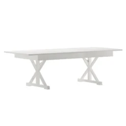 Flash Furniture HERCULES 8' X 40" Rectangular Solid Pine Folding Farm Table With X Legs 26 Flash Furniture HERCULES 8' X 40" Rectangular Solid Pine Folding Farm Table With X Legs -Flash Furniture Sales Store GUEST 61b33229 7f62 4ed6 a72f 374433540200