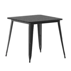 Flash Furniture Declan Commercial Grade Indoor/Outdoor Dining Table, 31.5" Square All Weather Poly Resin Top With Steel Base -Flash Furniture Sales Store GUEST 61c04cbc 1bc2 4aeb 8f7b cee7c4ab787b