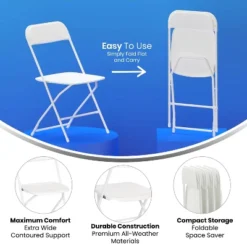 Flash Furniture Hercules™ Big And Tall Commercial Folding Chair - Extra Wide 650LB. Capacity - Durable Plastic - 4-Pack -Flash Furniture Sales Store GUEST 62ec50f0 960a 4fd5 b9de 4f6daff5891e