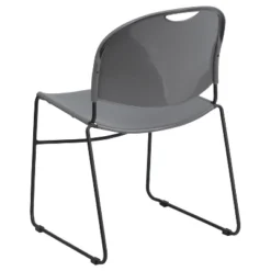Flash Furniture HERCULES Series 880 Lb. Capacity Gray Ultra-Compact Stack Chair With Black Powder Coated Frame -Flash Furniture Sales Store GUEST 62f8cc57 4652 4e8c a4d5 84c2cc50dd8d