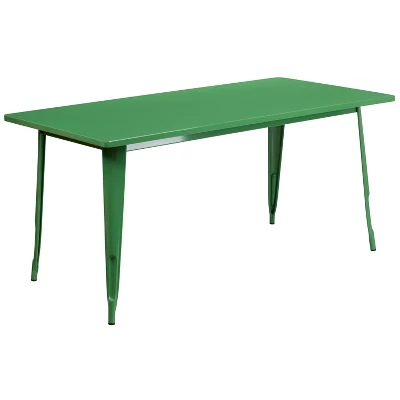 Flash Furniture Commercial Grade 31.5" X 63" Rectangular Metal Indoor-Outdoor Table 15 Flash Furniture Commercial Grade 31.5" X 63" Rectangular Metal Indoor-Outdoor Table - Image 15