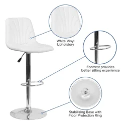 Flash Furniture Contemporary Vinyl Adjustable Height Barstool With Embellished Stitch Design And Chrome Base 22 Flash Furniture Contemporary Vinyl Adjustable Height Barstool With Embellished Stitch Design And Chrome Base -Flash Furniture Sales Store GUEST 655658c9 0740 4b6e 9274 c0cdd978f9fd