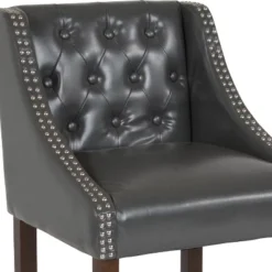 Flash Furniture Carmel Series 24" High Transitional Tufted Walnut Counter Height Stool With Accent Nail Trim -Flash Furniture Sales Store GUEST 65620c39 4c71 4608 9f38 f9c526d70fce