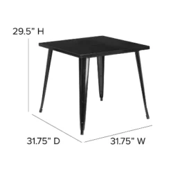 Flash Furniture Commercial Grade 31.75" Square Metal Indoor-Outdoor Table -Flash Furniture Sales Store GUEST 656fcd8d c392 43cd ba90 83360589e584