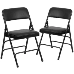 Flash Furniture HERCULES Series Metal Folding Chairs With Padded Seats | Set Of 2 Black Metal Folding Chairs -Flash Furniture Sales Store GUEST 6659e30b a78b 464a b73f 4348a555d31a
