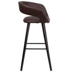 Flash Furniture Brynn Series 29'' High Contemporary Vinyl Rounded Back Barstool With Cappuccino Wood Frame -Flash Furniture Sales Store GUEST 66761c38 7afd 44b8 947b 38cc1be8570b
