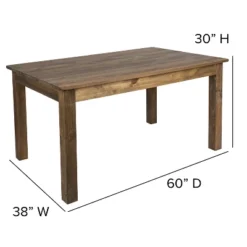 Flash Furniture 60" X 38" Rectangular Solid Pine Farm Dining Table -Flash Furniture Sales Store GUEST 66a26476 f6a0 4711 b08d dc5d7cc36e81