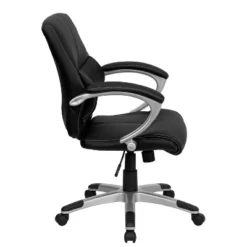 Flash Furniture Bodie Mid-Back Black LeatherSoft Contemporary Swivel Manager's Office Chair With Arms 10 Flash Furniture Bodie Mid-Back Black LeatherSoft Contemporary Swivel Manager's Office Chair With Arms -Flash Furniture Sales Store GUEST 66dcf301 e20a 42ec a8f5 bdabb0382316