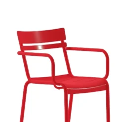 Flash Furniture Nash Commercial Grade Steel Indoor-Outdoor Stackable Chair With 2 Slats And Arms -Flash Furniture Sales Store GUEST 67495cd9 0fa0 44c9 8495 9cf094da67d0