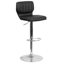 Flash Furniture Contemporary Vinyl Adjustable Height Barstool With Vertical Stitch Back And Chrome Base -Flash Furniture Sales Store GUEST 676727a4 4b25 4cb1 905f 8ca118642519