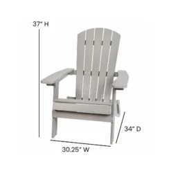 Flash Furniture Charlestown Set Of 2 All-Weather Poly Resin Indoor/Outdoor Folding Adirondack Chairs With Cushions For Deck, Porch, And Patio -Flash Furniture Sales Store GUEST 67e3e56a 3da1 4d46 b071 f0753a1b717e
