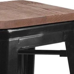 Flash Furniture 30" High Backless Metal Barstool With Square Wood Seat -Flash Furniture Sales Store GUEST 69304c09 1e46 4f60 a6ad f39e59b94e7f