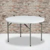 Flash Furniture 4-Foot Round Granite White Plastic Folding Table