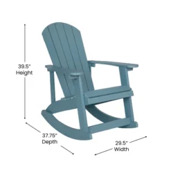 Flash Furniture Savannah All-Weather Poly Resin Wood Adirondack Rocking Chair With Rust Resistant Stainless Steel Hardware - Set Of 2 -Flash Furniture Sales Store GUEST 6b5df349 9ca3 43e4 8cf6 5f4857d21afd