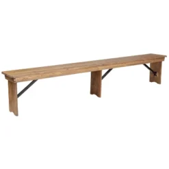 Flash Furniture HERCULES Series 8' X 12'' Solid Pine Folding Farm Bench With 3 Legs -Flash Furniture Sales Store GUEST 6bfebc4c 92ed 4e58 b81e c6ad46a9b7bb